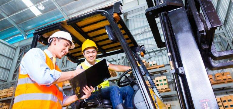Forklift Training In Warehouse